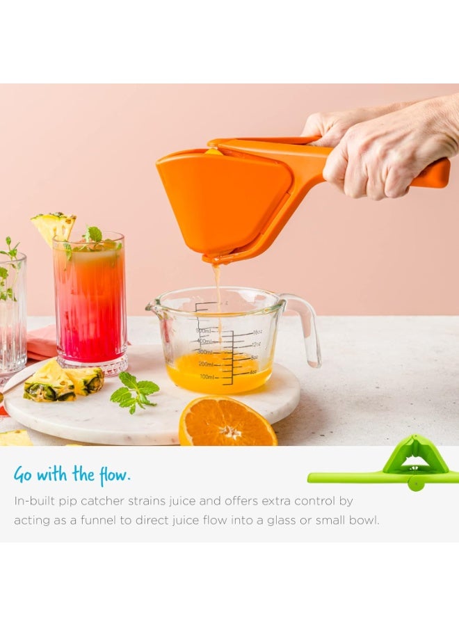 Dreamfarm Fluicer Medium Manual Flat Folding Citrus Squeezer Orange - Image 2