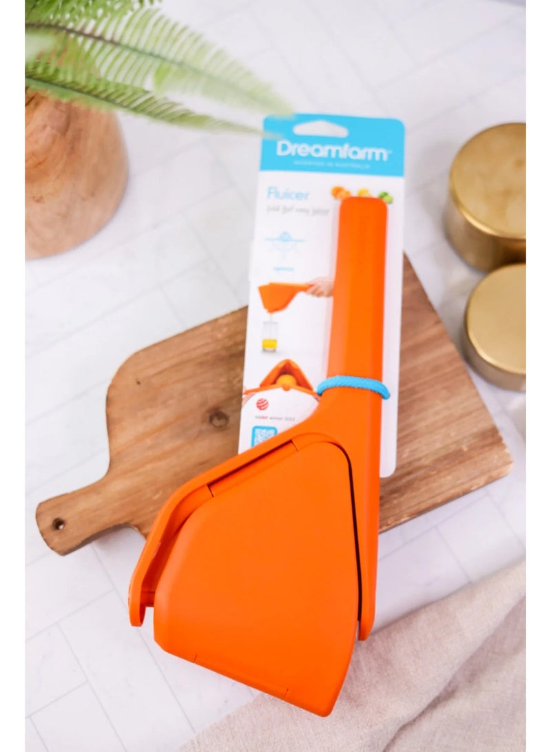 Dreamfarm Fluicer Medium Manual Flat Folding Citrus Squeezer Orange - Image 3