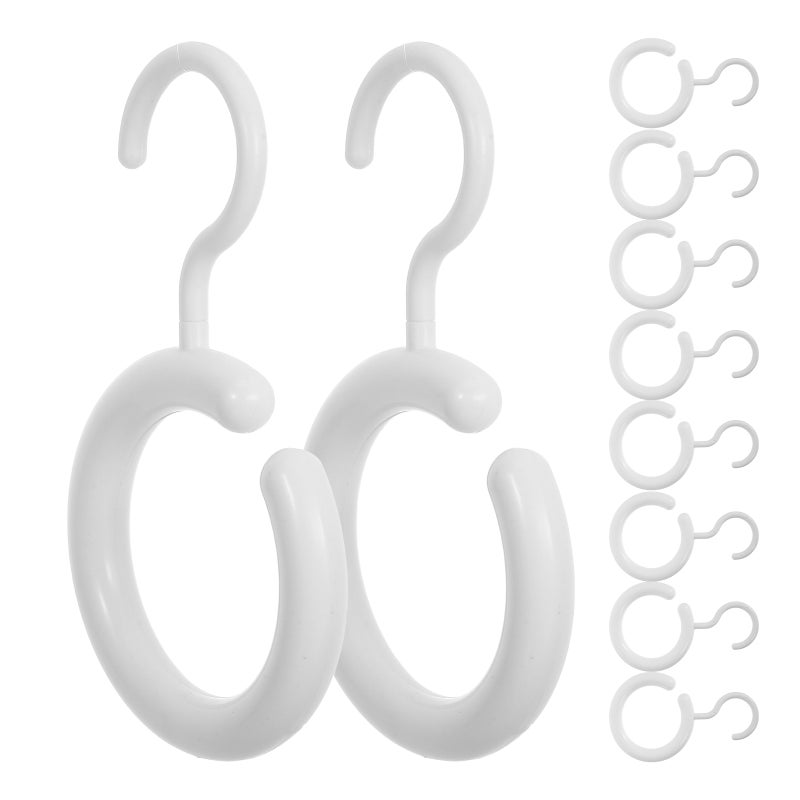 10pcs Multifunctional Scarf And Tie Hanger For Closet Non Round Organizer Rack Space-Saving Belt And Purse Holder For Home Use - Image 3