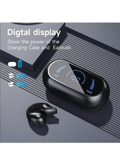 OULIYO Ear-Clip Bone Conduction Headphones Bluetooth 5.3, Painless Wireless Open Ear Clip on Headphone,Waterproof Mini Sport Running Earring Earphone, Noise Cancelling HiFi Quality Long Battery Life (Black)  - Image 3