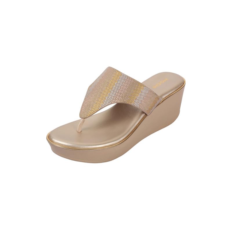 Mochi Women's Gold Wedge Heel Sandal UK/3 EU/36(34-377) - Image 1