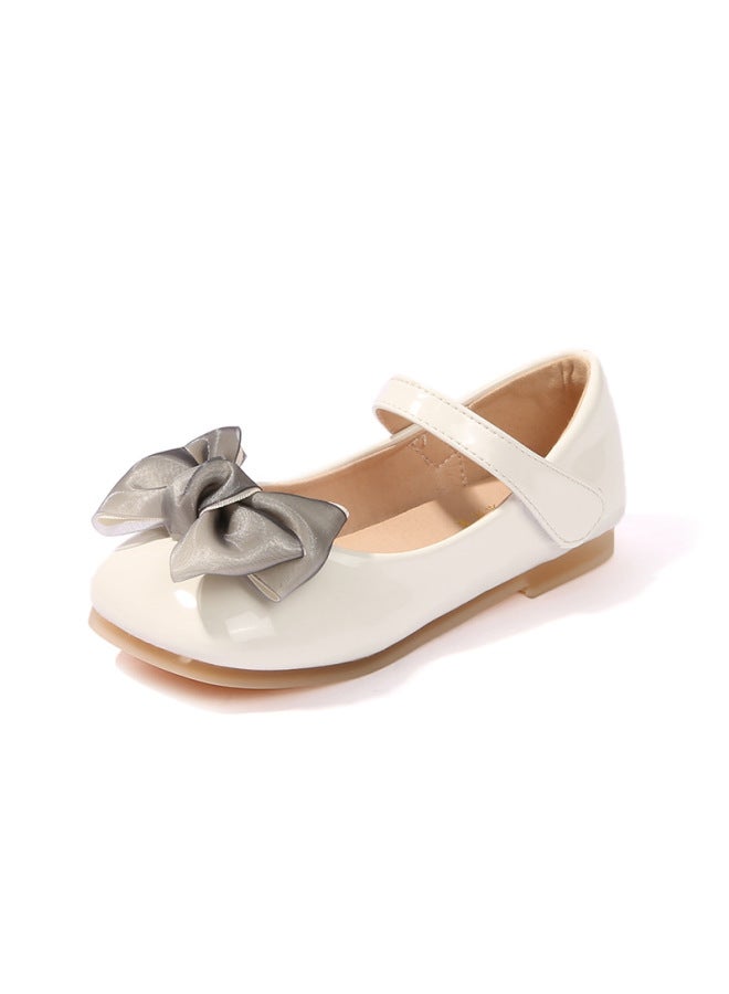 Girls Red Small Leather Shoes Spring And Autumn New Bow Princess Shoes Performance Children's Shoes Soft Sole Baby Children's Shoes