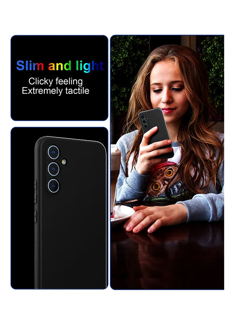 Wtech Samsung Galaxy S24 FE 5G 2024 Premium Liquid Silicone Case Cover Black - Image 3