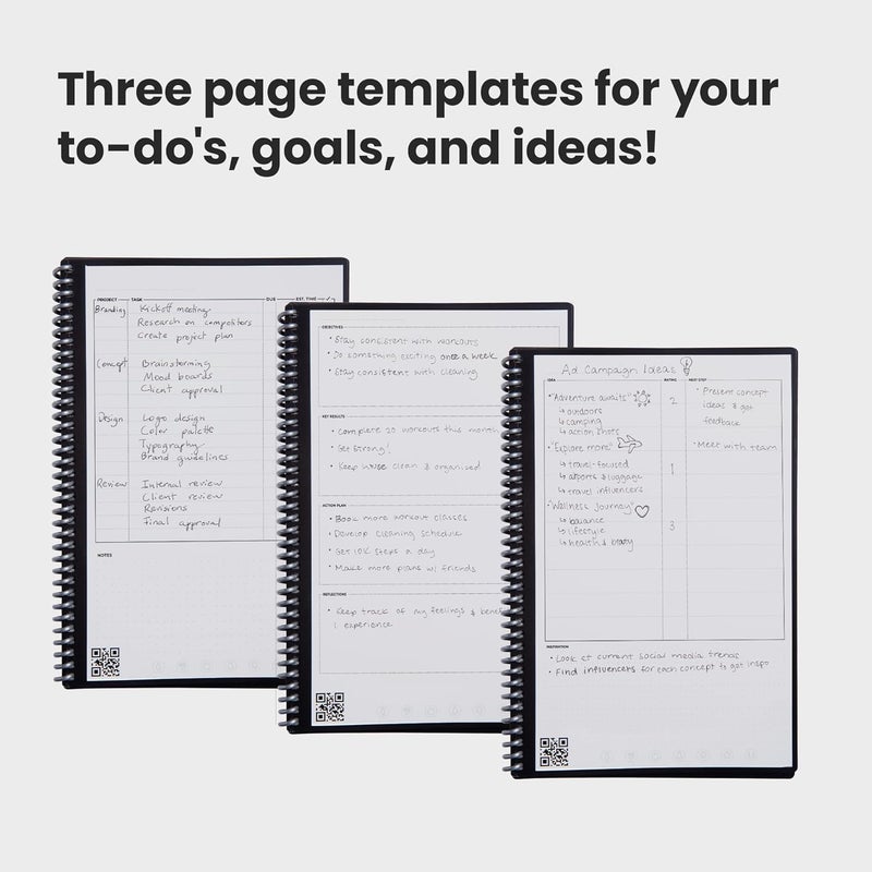 Rocketbook Planner & Notebook, Fusion : Reusable Smart Planner & Notebook | Improve Productivity with Digitally Connected Notebook Planner | Dotted, 15.2 cm x 22.4 cm, 42 Pg, Terrestrial Green - Image 5