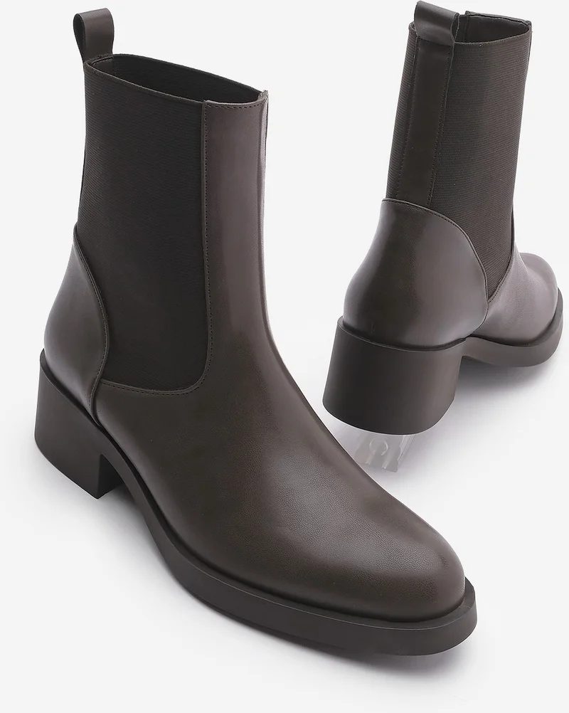 MARJIN Margin Women's Elastic Side Banded Daily Boots Tunles