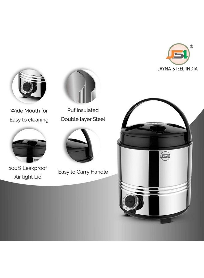 JSI JSI Stainless Steel Hot Tea Flask/Jug (3 Liters) with Easy to Carry Handle I PUF Insulated Stainless Steel Body Water Dispenser for Home Kitchen Office I Travel Water Jug I Easy to Clean & Maintain  - Image 5
