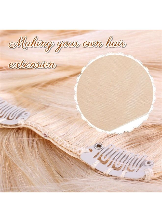 Hanaive مجموعة صنع الشعر المستعار مكونة من 11 قطعة، بما في ذلك 6 قطع من شبكة الدانتيل السويسري وحامل تهوية نحاسي مع 4 قطع من إبر التهوية، مجموعة شعر مستعار لشعر مستعار أمامي من الدانتيل للمبتدئين (بني فاتح) - Image 3