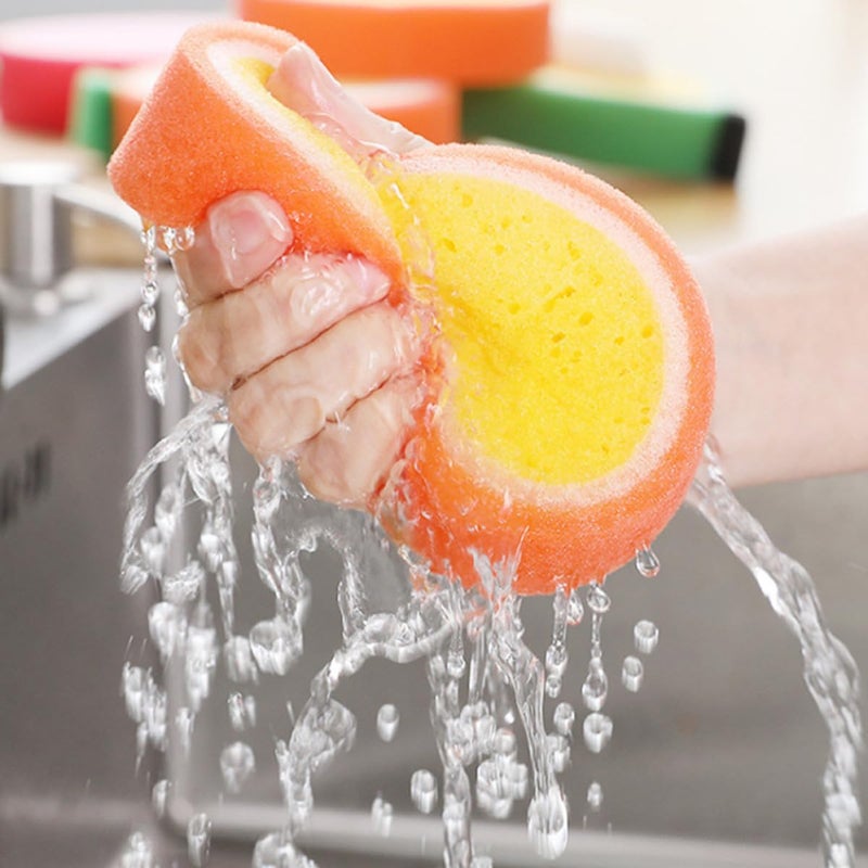 8Pcs Fruit Shaped Kitchen Sponges Super Absorbent Non Scratch Dish Scrubbers - Image 5