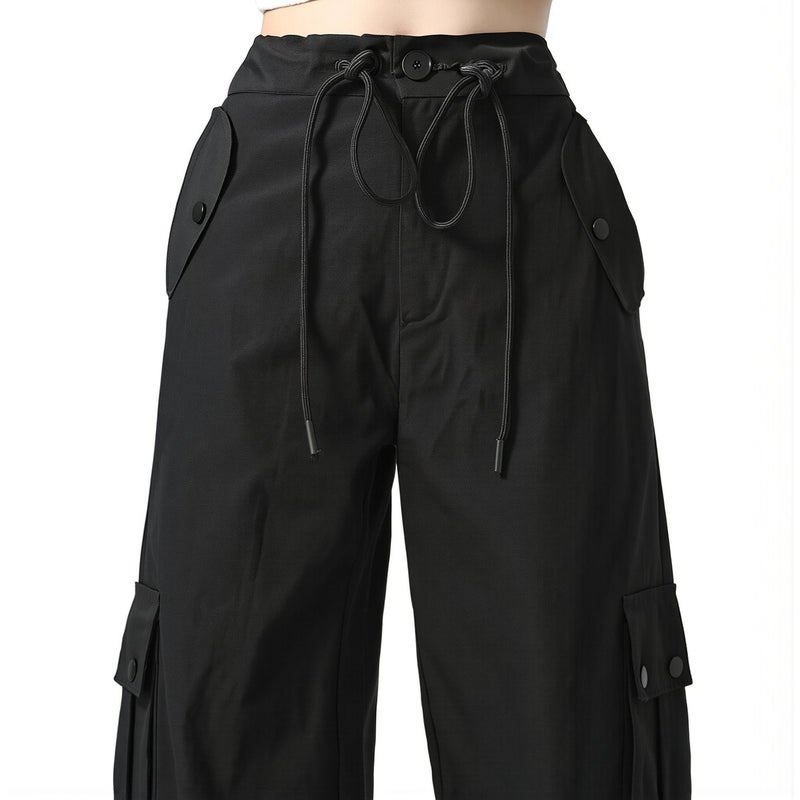 Womens Upgraded Multi-function Cargo Pants Quick Dry Adjustable Waist Hem S - Image 4