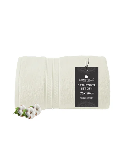 Donetella Premium 100 % Combed Cotton 1-Pcs Bath Towel(70 X 140 CM) 600 GSM Large Towel, Highly Absorbent, Quick Dry,Best Towel for Bathroom, Spa And Hotel
