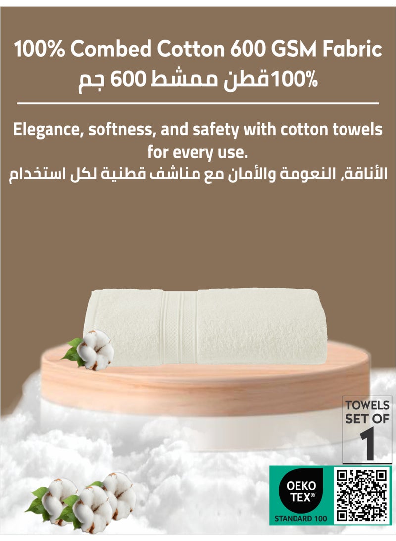 Donetella Premium 100 % Combed Cotton 1-Pcs Bath Towel(70 X 140 CM) 600 GSM Large Towel, Highly Absorbent, Quick Dry,Best Towel for Bathroom, Spa And Hotel - Image 3