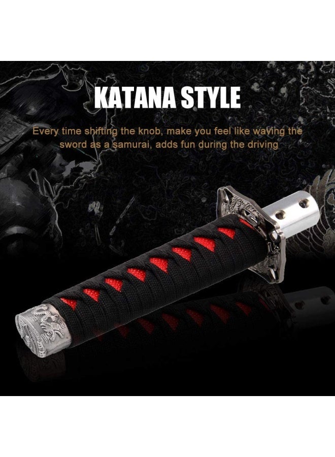 Generic Ryanstar Katana Shift Knob Samurai Sword Gear Shifter With 4 Adapters Universal Fit For Manual Cars Most Automatic Cars With 4 Adapters Black Red - Image 2