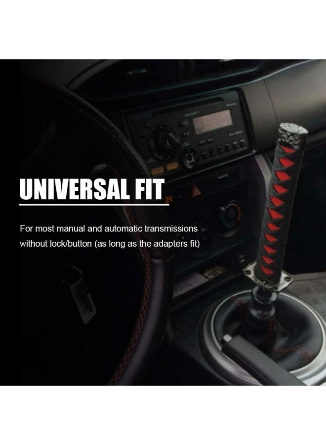 Generic Ryanstar Katana Shift Knob Samurai Sword Gear Shifter With 4 Adapters Universal Fit For Manual Cars Most Automatic Cars With 4 Adapters Black Red - Image 5