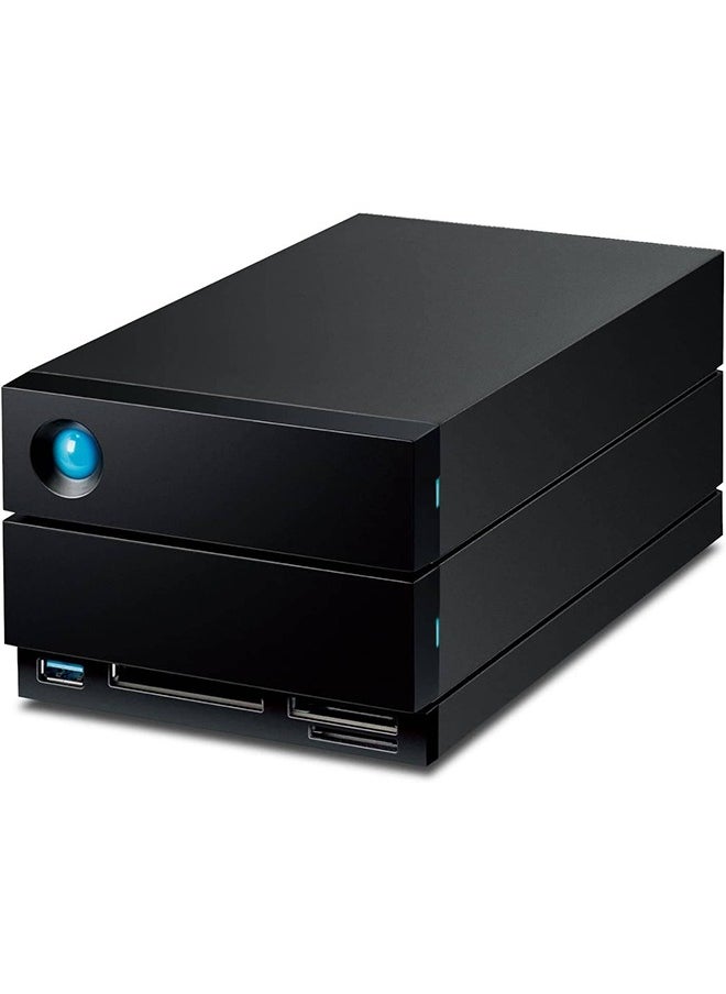 LACIE 16TB 2big Dock 2-Bay Thunderbolt 3 RAID Array, Hardware RAID Controller, Up to 27W For Laptop Charging, 1 x USB Type-A | 1 x DP 1.4, CompactFlash | CFast 2.0/SD Card, Black | STLG16000400  - Image 1