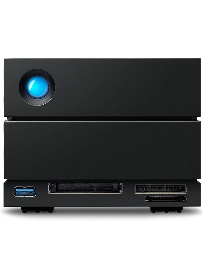 LACIE 16TB 2big Dock 2-Bay Thunderbolt 3 RAID Array, Hardware RAID Controller, Up to 27W For Laptop Charging, 1 x USB Type-A | 1 x DP 1.4, CompactFlash | CFast 2.0/SD Card, Black | STLG16000400  - Image 2
