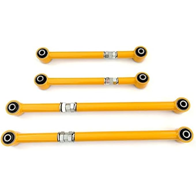 rayihni Lc80 Accessories 24 Rear Adjustable Upper  Lower Trailing Arms For Land Cruiser 80 105 Series 4 Pcs Sets Yellow - Image 1