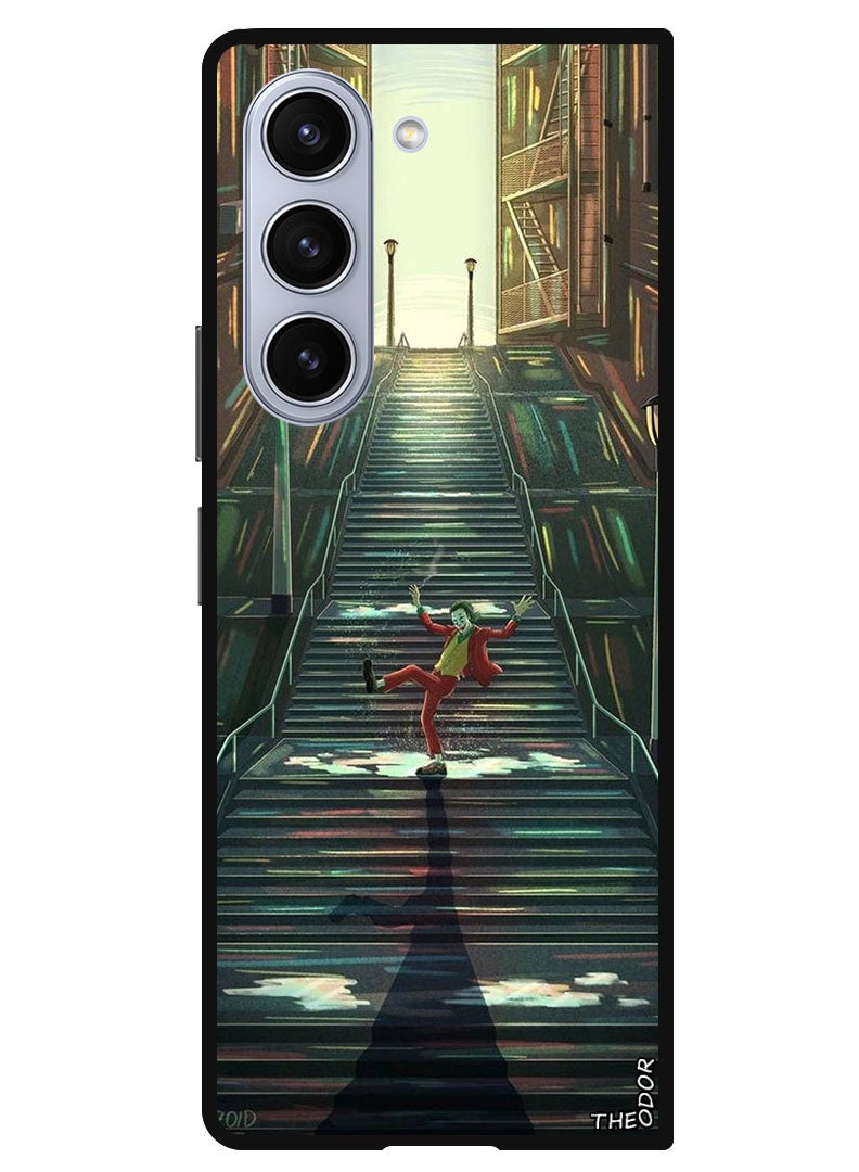 Theodor Protective Case Anti Scratch Shock Proof Bumper Cover For Samsung Galaxy Z Fold 6 Joker on stairs - Image 1