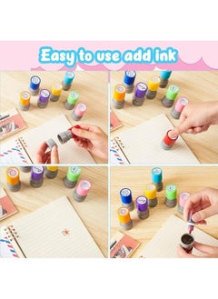 MAOGEDA Wisfunlly 8 Pack Teacher Stamps Self Inking Teacher Stamp Set Picture Stamps for Teachers Motivation Teacher Stamps for Grading Colorful Supplies Stamps for Parent Signature Homework  - Image 5