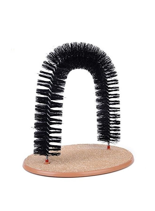 MOWKIT Self Grooming Massager and Scratcher Toy - Cat Arch Brush for Back Grooming, Hair Cleaner Pads - Image 2