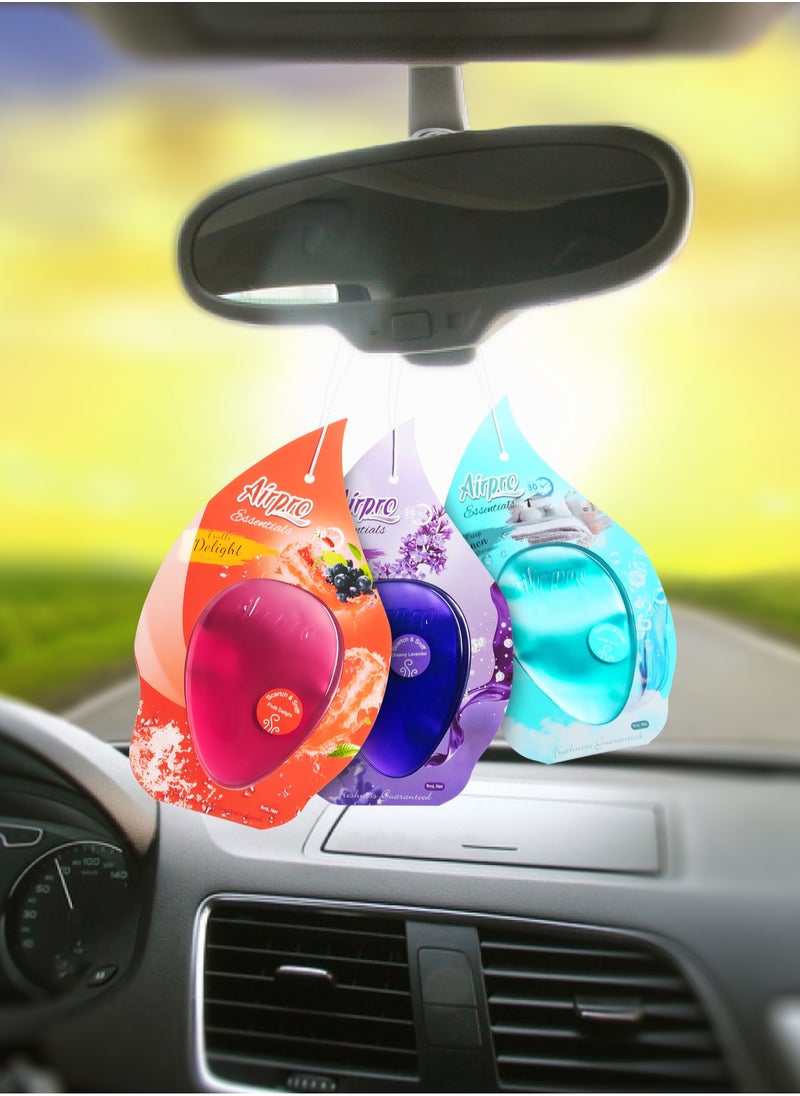 Airpro - Luxury Hanging Gel| Car Perfume & Air Freshener | Fruity Delight| Brings a Sweet and Refreshing Burst of Fruitiness to Your Car, Ensuring a Long-Lasting and Invigorating Fragrance That Uplifts Your Car’s Atmosphere. - Image 1