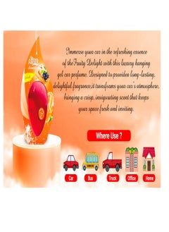 Airpro Luxury Hanging Gel| Car Perfume & Air Freshener | Fruity Delight| Brings a Sweet and Refreshing Burst of Fruitiness to Your Car, Ensuring a Long-Lasting and Invigorating Fragrance That Uplifts Your Car’s Atmosphere.  - Image 5