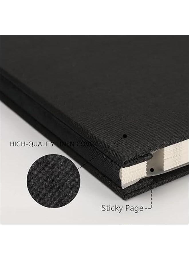 HOOKOR Photo Albums, Extra Large Capacity Family Wedding Picture Albums Photo Book, Magnetic Self-stick Photos Hand Made DIY Albums, Memory Book Holds 3x5, 4x6, 5x7, 6x8, 8x10 Inch Photos (Beige)  - Image 3