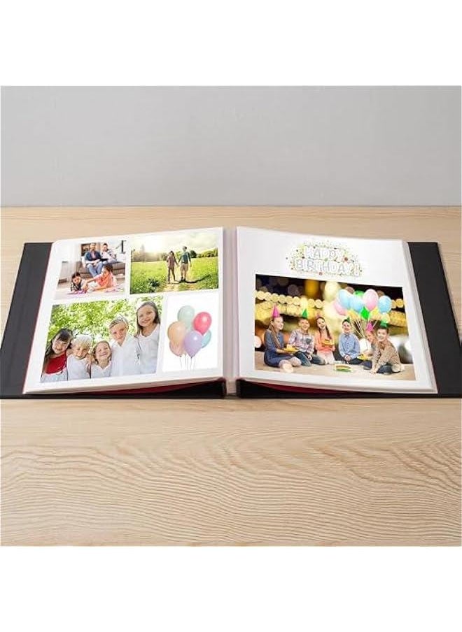 HOOKOR Photo Albums, Extra Large Capacity Family Wedding Picture Albums Photo Book, Magnetic Self-stick Photos Hand Made DIY Albums, Memory Book Holds 3x5, 4x6, 5x7, 6x8, 8x10 Inch Photos (Beige)  - Image 4