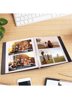 HOOKOR Photo Albums, Extra Large Capacity Family Wedding Picture Albums Photo Book, Magnetic Self-stick Photos Hand Made DIY Albums, Memory Book Holds 3x5, 4x6, 5x7, 6x8, 8x10 Inch Photos (Beige)  - Image 5