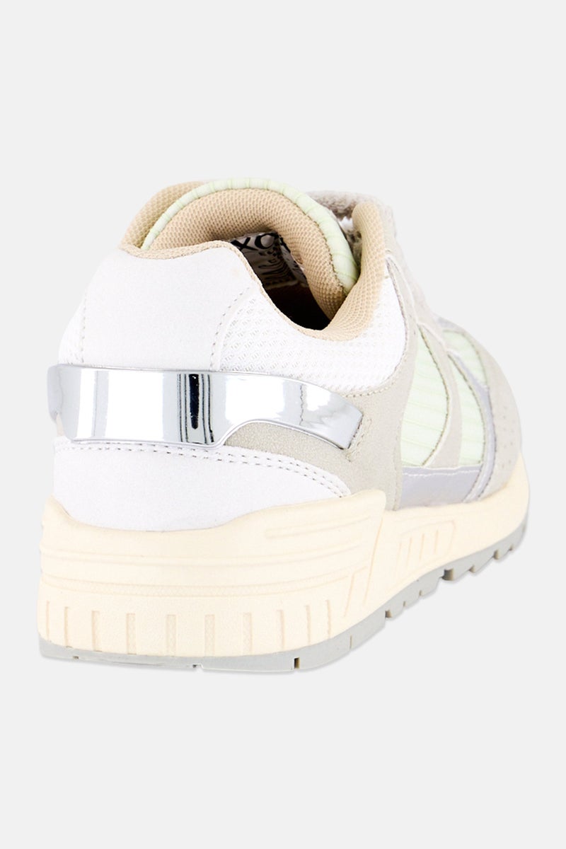 XOXO Women Brand Logo Lace Up Casual Sneakers, Multicolor - Image 3