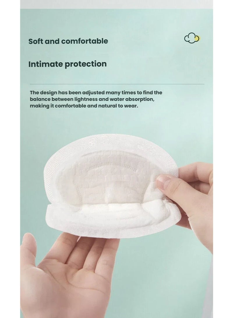 NIBEMINENT Pack Of 150 Breathable Disposable Nursing Breast Pads Pads，Individually Wrapped Portable Nipple Pads for Breastfeeding - Image 2