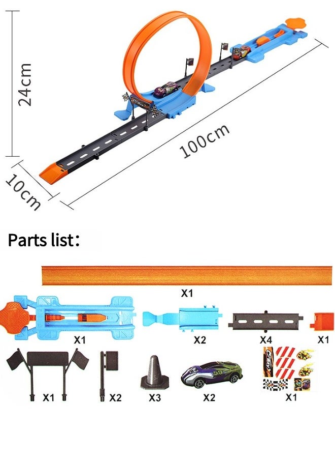 Car metal racing car alloy rail ejection rail car  - Image 2