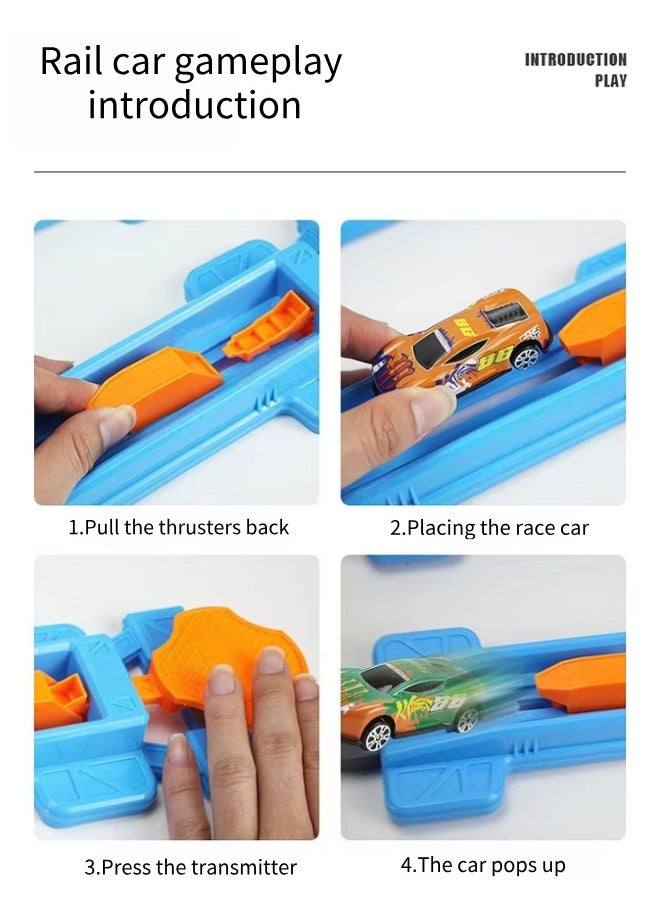 Car metal racing car alloy rail ejection rail car  - Image 3