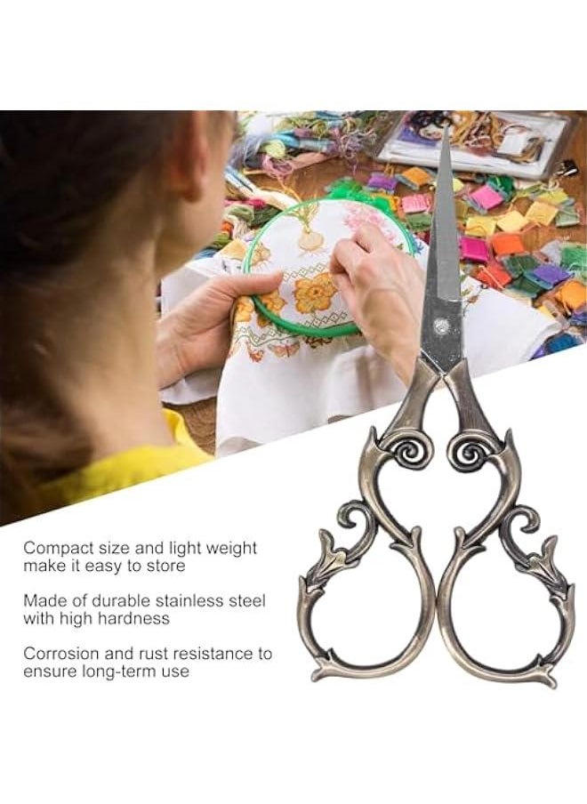 FYLX Vintage European Stainless Steel Scissors for Embroidery Small Gourd Shaped DIY Craft Cutting Tools for Sewing Art Work  - Image 2