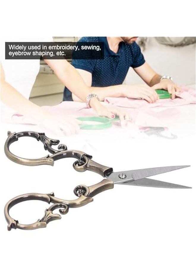 FYLX Vintage European Stainless Steel Scissors for Embroidery Small Gourd Shaped DIY Craft Cutting Tools for Sewing Art Work  - Image 4