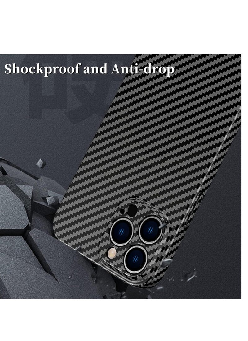 Raxoom Personality Handsome Light Thin Carbon Fiber Pattern PC Phone case Compatible with iPhone 15 Pro Unique Comfortable Cool Shockproof Back Cover - Image 2