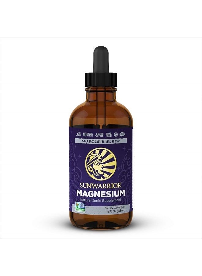 Sunwarrior Magnesium Natural Ionic Liquid Supplement Drink Additive Features Trace Minerals to Support Brain Heart & Muscle (4 FL Oz)  - Image 1