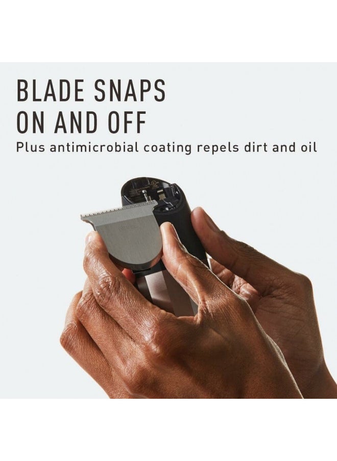 Bevel - Bevel T Blade Trimmer Head Attachment for Increased Control, Fading, and Outlining, Compatible with Bevel Trimmer Only, T Blade Trimmer for Men, Silver - Image 1