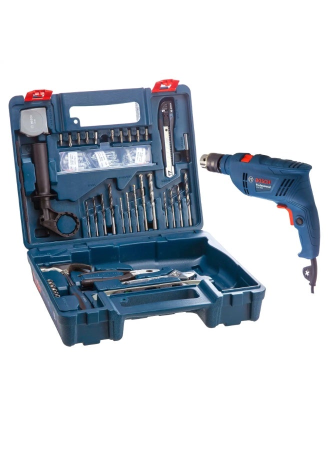 Bosch Professional Corded Impact Drill, GSB 600 (600 W) + Drill Bit Set (98 Pc.) - Image 1