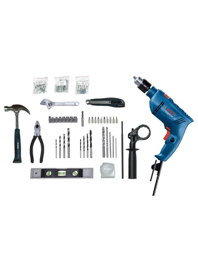 Bosch Professional Corded Impact Drill, GSB 600 (600 W) + Drill Bit Set (98 Pc.) - Image 2
