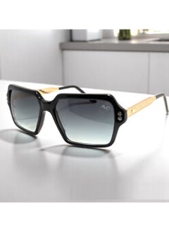 Authentic Armando Cavelli sunglasses, crafted from carefully selected premium acetate for a luxurious look and longevity with extensive use. This model combines modernity and classic style, with a raw black acetate front and golden -plated metal temples to complete your luxury look. Comes with premium polymer lenses offer UV400 protection in a gradient green