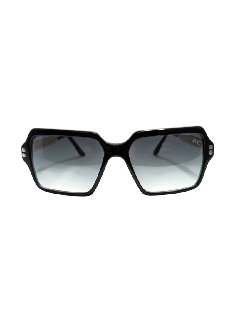 Armando Cavelli - Authentic Armando Cavelli sunglasses, crafted from carefully selected premium acetate for a luxurious look and longevity with extensive use. This model combines modernity and classic style, with a raw black acetate front and golden -plated metal temples to complete your luxury look. Comes with premium polymer lenses offer UV400 protection in a gradient green - Image 1
