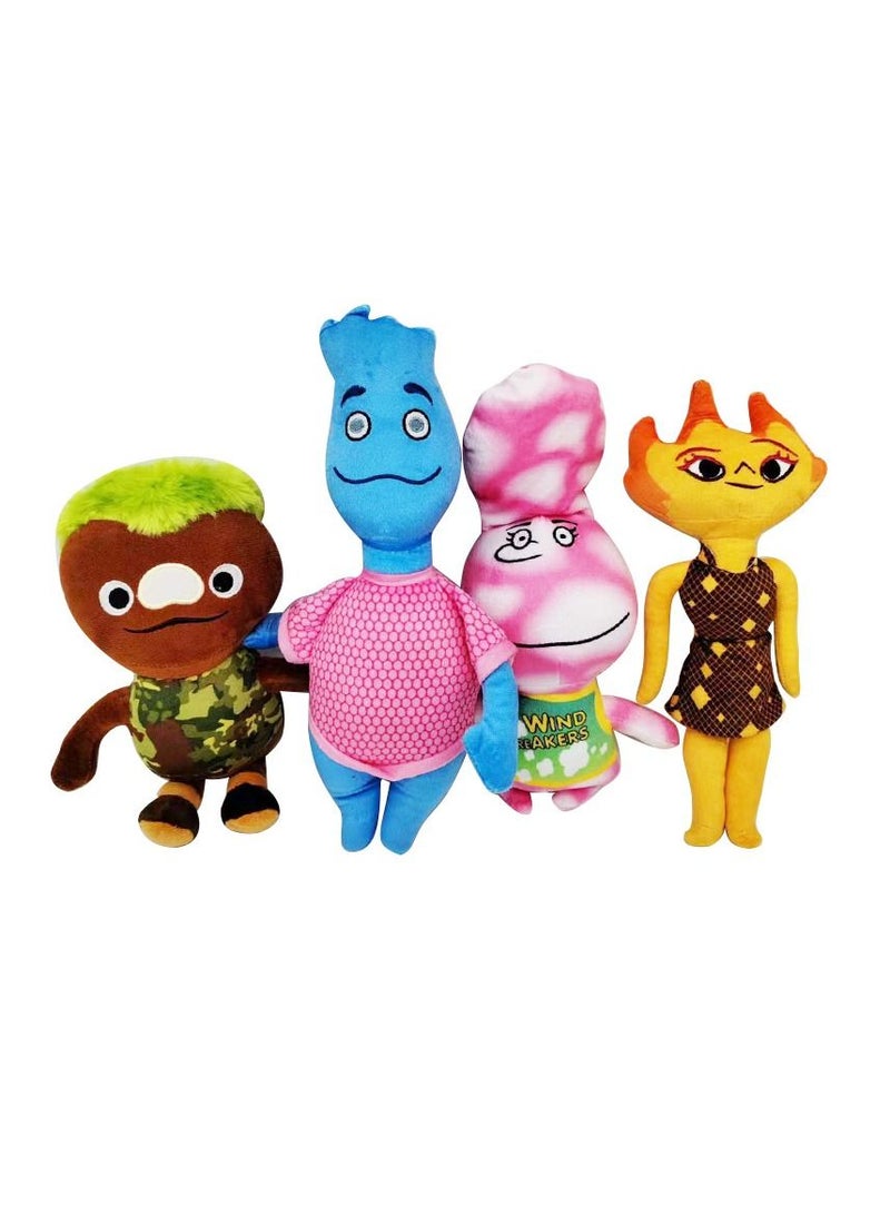 4PCS Elemental Plush Action Figures, Gifts for Fans And Children, Collectibles for Movie Lovers - Image 1