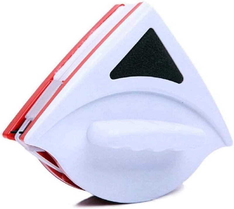 DRUCILA Magnetic Glass Cleaning Wiper Triangle Shape DoubleSide Cleaning Tool Washing Kit for Window Equipment Household with 2 Extra Cleaning Cotton