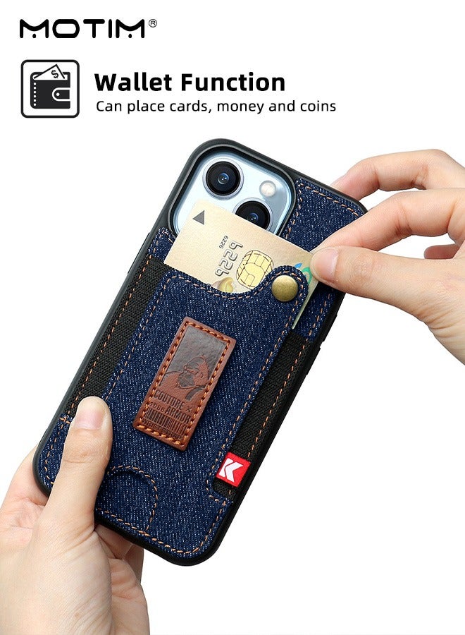 Motim Case for iPhone 14 Pro Phone Case with Ring Holder Protective Shockproof Cover Wallet Case With Card Slot  - Image 2
