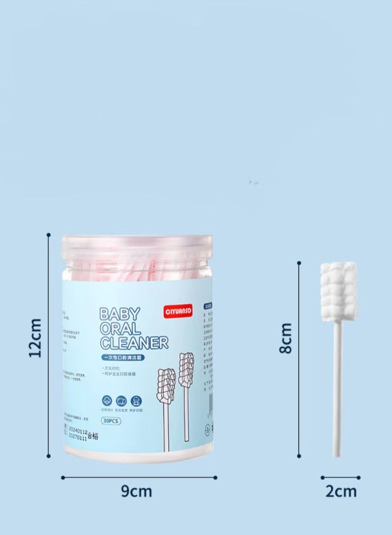 Baby toothbrush, newborn tongue cleaner, gauze oral cleaning care tools to maintain oral health, baby disposable toothbrush to prevent tooth decay30 pcs - Image 3