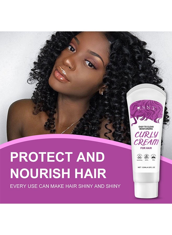 RSNY Curly Cream, Defining Cream, Curl Cream For Curly Hair Anti Frizz, Moisturizing, Smoothing For Curly And Wavy Hair, Hair Treatment For Curls, For Wavy And Curly, For All Curly Hair Types,120ml - Image 2