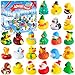 OOINQQ 2025 Advent Calendar Christmas Ducks 24pcs Rubber Duck Vacation Advent Calendar 24 Days of Christmas Countdown Toys Fun Duck Bath Toy for Xmas Party Favors Kids Toddlers Girls Boys - Image 2