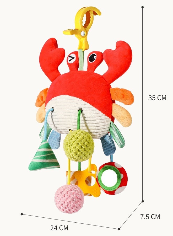 APPTRIN Baby Stroller Rattle Pendant, Baby Toys for Stroller or Cot, Crab Stroller Toy With Clamp, for Newborn 0-12 Months Babies Boys and Girls - Image 2