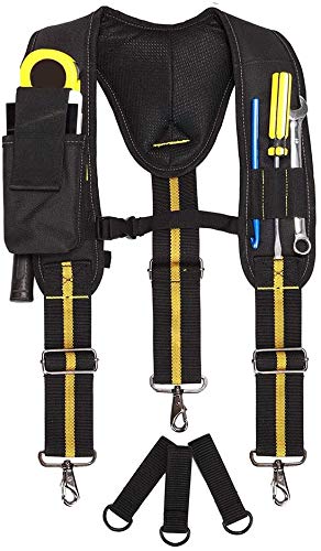 TUYU TUYU Tool Belt Suspenders,Heavy Duty Electrician Tool Belts,Multi-Pockets Electrician's Bag with Lumbar Support for Carpenter Electrician Work Suspension Rig  - Image 1