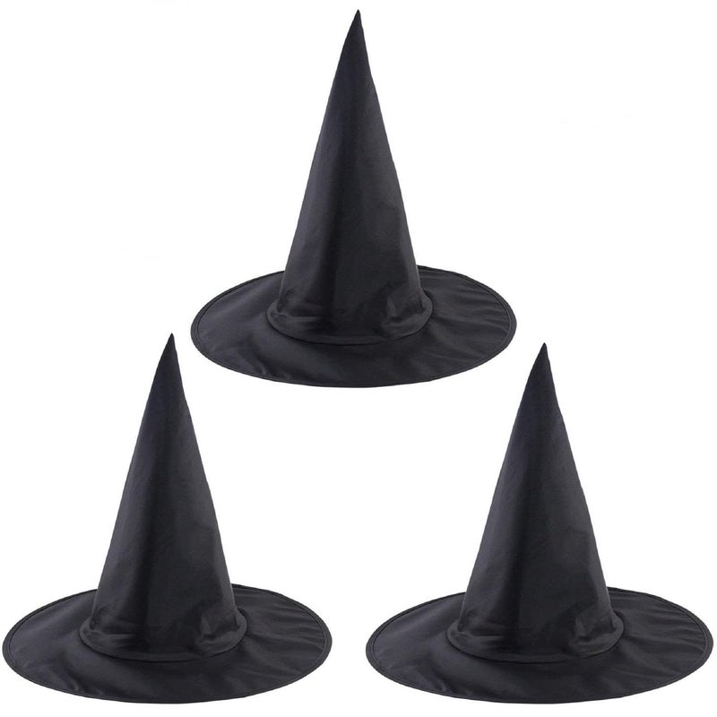 Ankelesz 3Pcs Halloween Witch Hats for Women Costume Witch Hat Costume Accessory for Halloween Party Decorations - Image 1